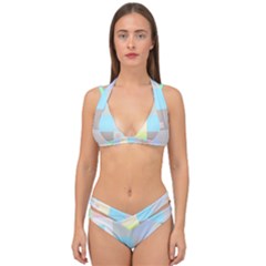 Pastel Diamonds Background Double Strap Halter Bikini Set by Sapixe