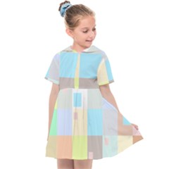 Pastel Diamonds Background Kids  Sailor Dress by Sapixe