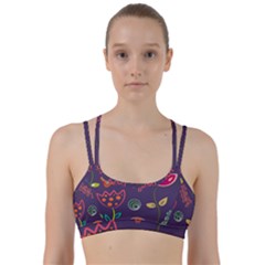 Background Decorative Floral Line Them Up Sports Bra by Sapixe