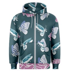 Butterfly Pattern Dead Death Rose Men s Zipper Hoodie by Sapixe