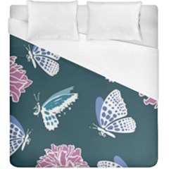 Butterfly Pattern Dead Death Rose Duvet Cover (king Size) by Sapixe