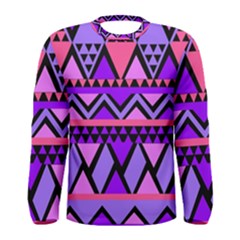 Seamless Purple Pink Pattern Men s Long Sleeve Tee by Sapixe