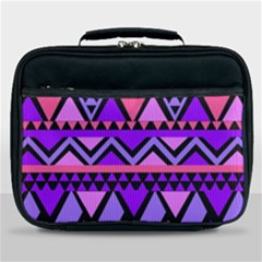 Seamless Purple Pink Pattern Lunch Bag by Sapixe