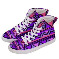 Seamless Purple Pink Pattern Women s Hi-top Skate Sneakers by Sapixe