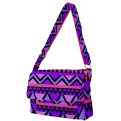 Seamless Purple Pink Pattern Full Print Messenger Bag