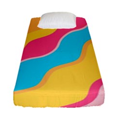 Cake Color Palette Painting Fitted Sheet (single Size) by Sapixe