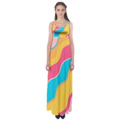 Cake Color Palette Painting Empire Waist Maxi Dress by Sapixe