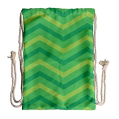 Green Background Abstract Drawstring Bag (large) by Sapixe