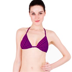 Pattern Lines Stripes Texture Bikini Top by Sapixe