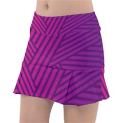 Pattern Lines Stripes Texture Tennis Skirt