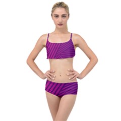 Pattern Lines Stripes Texture Layered Top Bikini Set by Sapixe