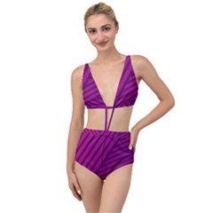 Pattern Lines Stripes Texture Tied Up Two Piece Swimsuit by Sapixe