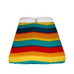 Retro Colors 60 Background Fitted Sheet (full/ Double Size) by Sapixe