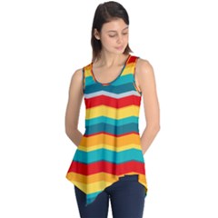 Retro Colors 60 Background Sleeveless Tunic by Sapixe