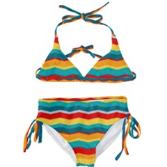 Retro Colors 60 Background Kids  Classic Bikini Set