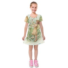 Fairy 1225819 1280 Kids  Short Sleeve Velvet Dress by vintage2030