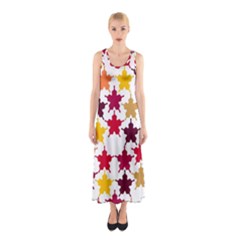 Background Abstract Sleeveless Maxi Dress by Sapixe