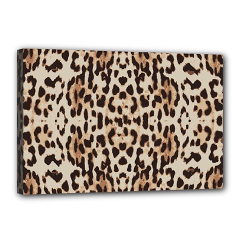 Pattern Leopard Skin Background Canvas 18  X 12  (stretched) by Sapixe