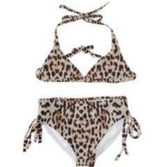 Pattern Leopard Skin Background Kids  Classic Bikini Set