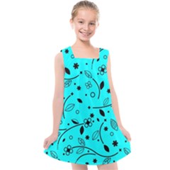 Pattern Flowers Flower Texture Kids  Cross Back Dress