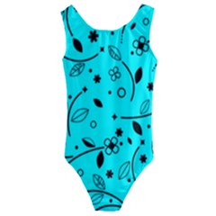 Pattern Flowers Flower Texture Kids  Cut-out Back One Piece Swimsuit