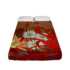 Abstract Background Flower Design Fitted Sheet (full/ Double Size)