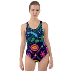 Pattern Nature Design Patterns Cut-out Back One Piece Swimsuit by Sapixe