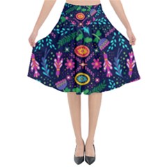 Pattern Nature Design Patterns Flared Midi Skirt by Sapixe