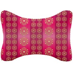 Background Pattern Pink Wallpaper Seat Head Rest Cushion