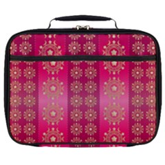 Background Pattern Pink Wallpaper Full Print Lunch Bag