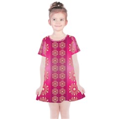 Background Pattern Pink Wallpaper Kids  Simple Cotton Dress by Sapixe