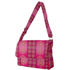 Background Pattern Pink Wallpaper Full Print Messenger Bag