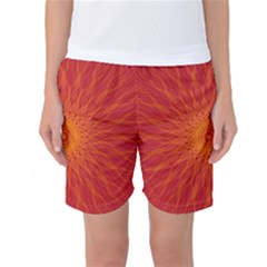 Background Rays Sun Women s Basketball Shorts by Sapixe