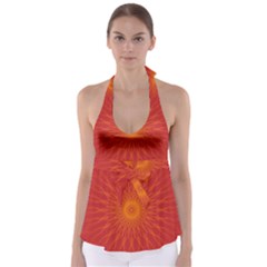 Background Rays Sun Babydoll Tankini Top by Sapixe