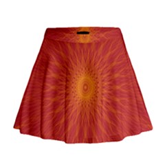 Background Rays Sun Mini Flare Skirt