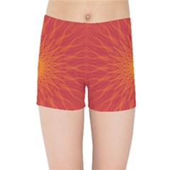 Background Rays Sun Kids Sports Shorts by Sapixe