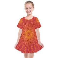 Background Rays Sun Kids  Smock Dress by Sapixe