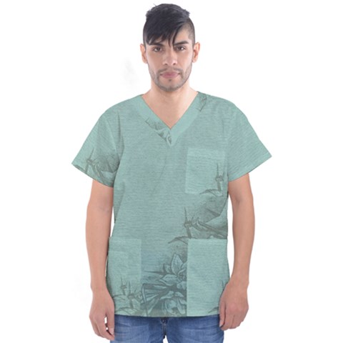 Background 1210569 1280 Men s V-neck Scrub Top by vintage2030