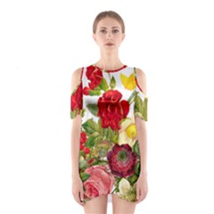 Flower Bouquet 1131891 1920 Shoulder Cutout One Piece Dress by vintage2030