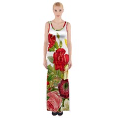 Flower Bouquet 1131891 1920 Maxi Thigh Split Dress