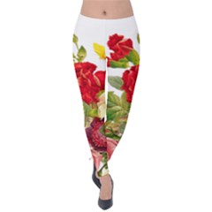 Flower Bouquet 1131891 1920 Velvet Leggings by vintage2030