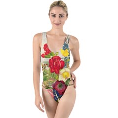 Vintage 1122622 1280 High Leg Strappy Swimsuit