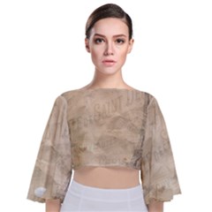 Paris 1118815 1280 Tie Back Butterfly Sleeve Chiffon Top