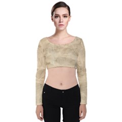 Paris 1118815 1280 Velvet Long Sleeve Crop Top