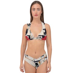 Retro 1112777 1920 Double Strap Halter Bikini Set