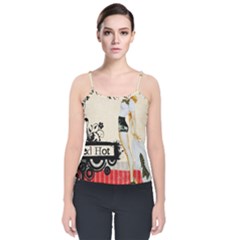 Retro 1112777 1920 Velvet Spaghetti Strap Top