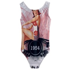 Retro 1112778 1920 Kids  Cut-out Back One Piece Swimsuit