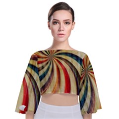 Abstract 2068610 960 720 Tie Back Butterfly Sleeve Chiffon Top