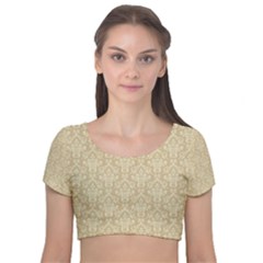 Damask 937607 960 720 Velvet Short Sleeve Crop Top 