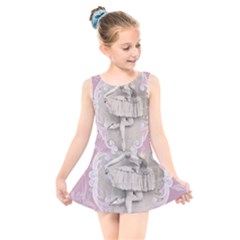 Lady 1112861 1280 Kids  Skater Dress Swimsuit by vintage2030